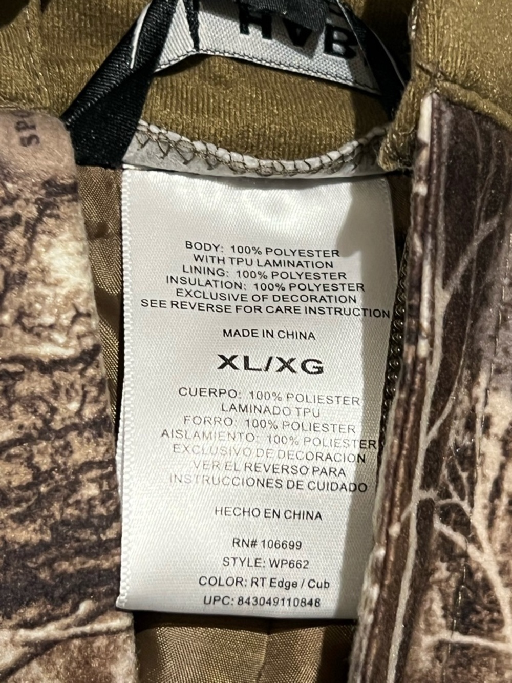 Men's Camo Hunting Pants in Olive and Brown - Picture 6 of 9